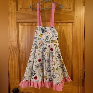Girls “School” Themed Dress, Size 5 Yrs